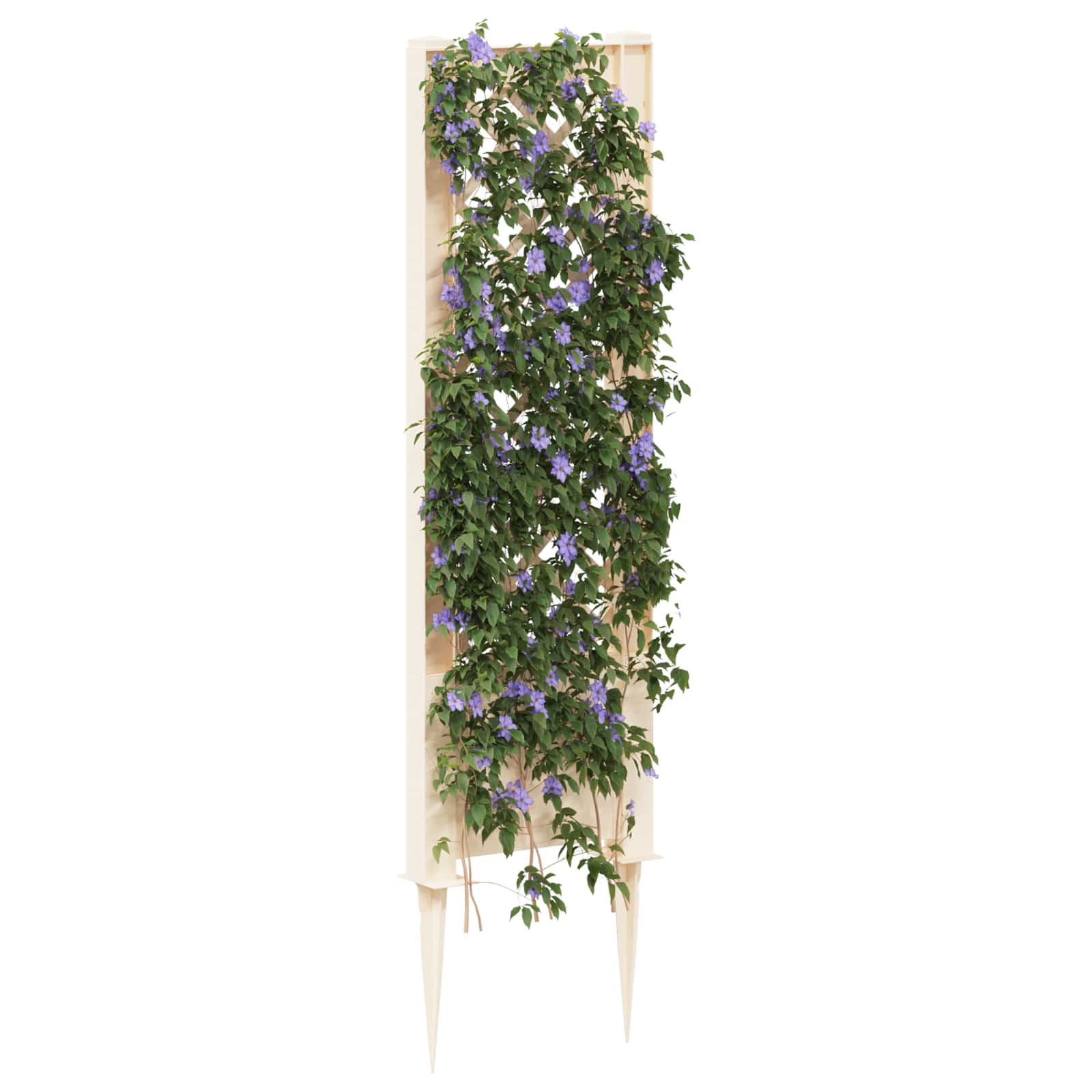 vidaXL Trellis met Spike Wit 43 x 6 x 165 cm PP