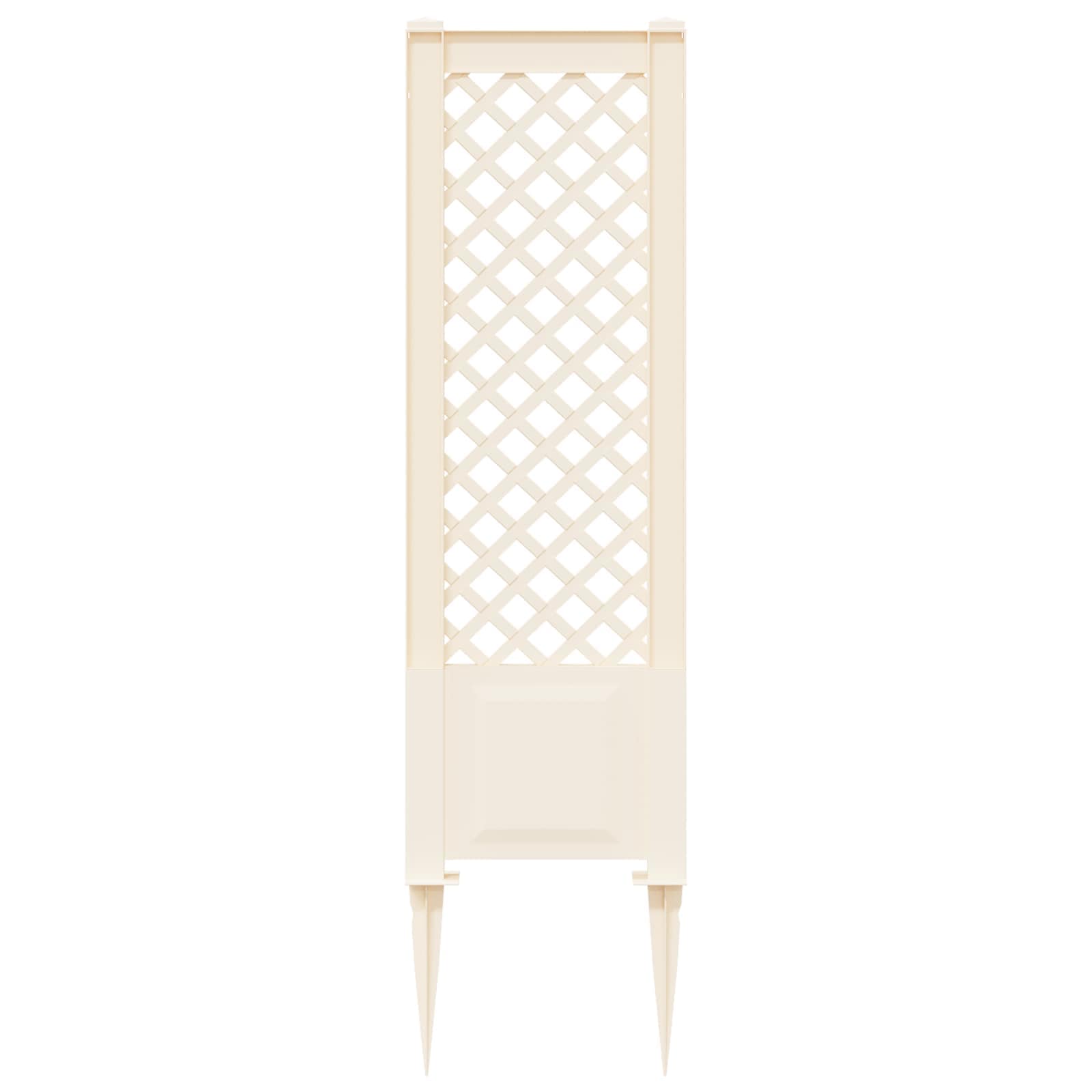 vidaXL Trellis met Spike Wit 43 x 6 x 165 cm PP