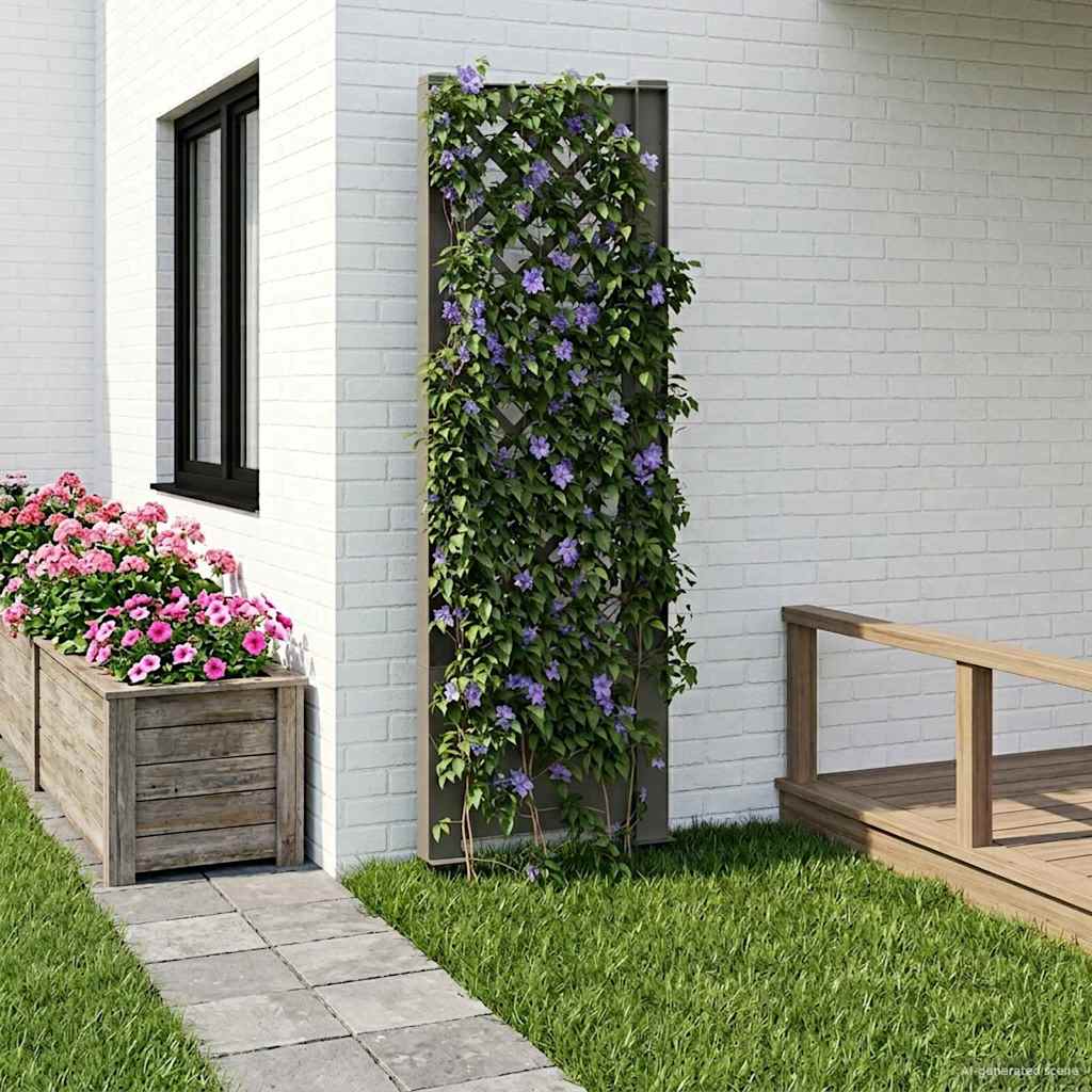 vidaXL Trellis met Spike Wit 43 x 6 x 165 cm PP