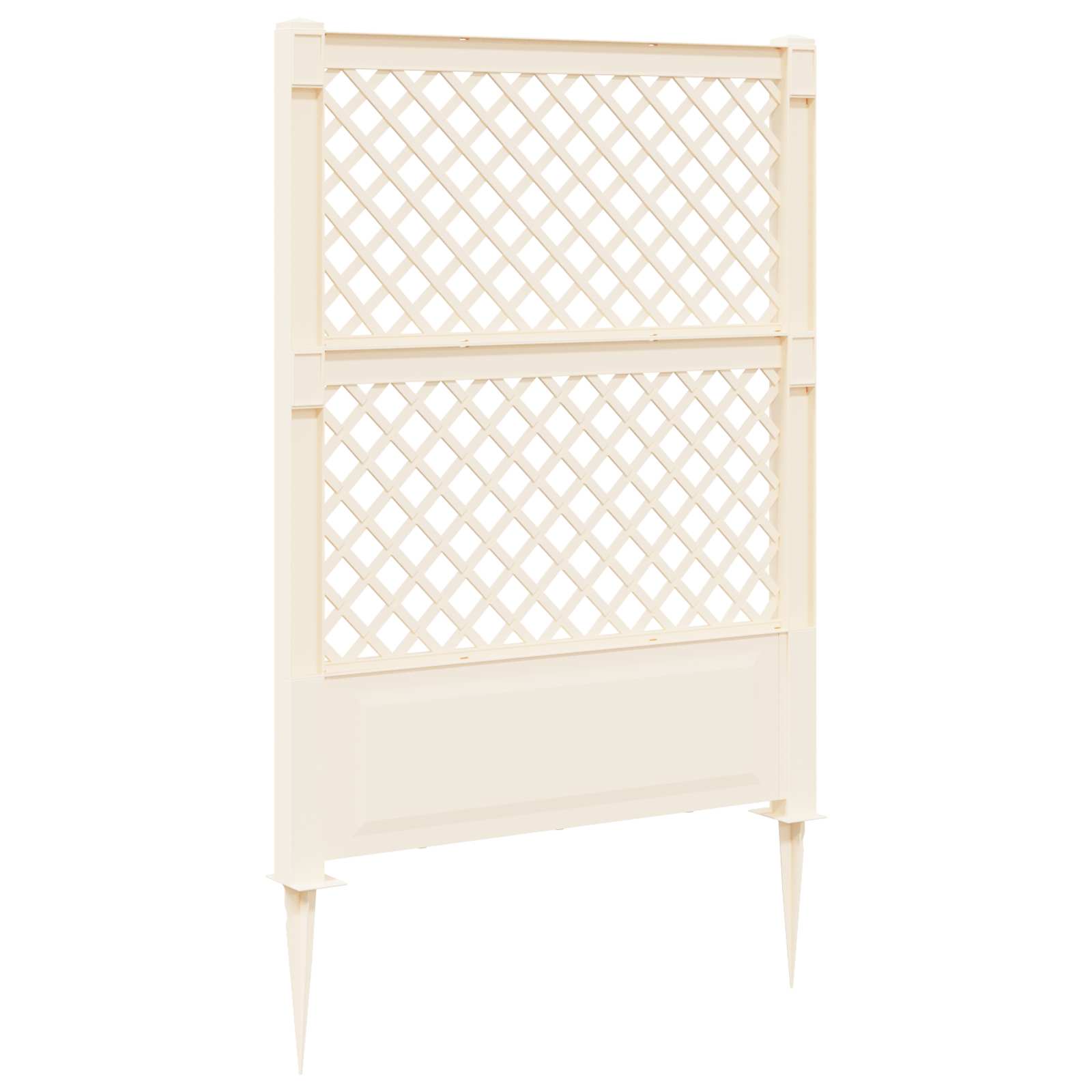 vidaXL Trellis met Spike Wit 99 x 6 x 165 cm PP