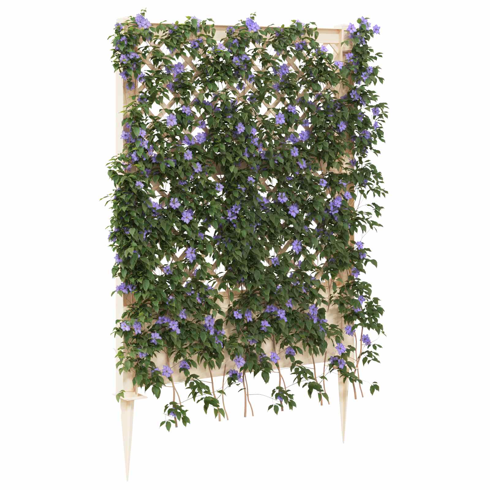 vidaXL Trellis met Spike Wit 99 x 6 x 165 cm PP