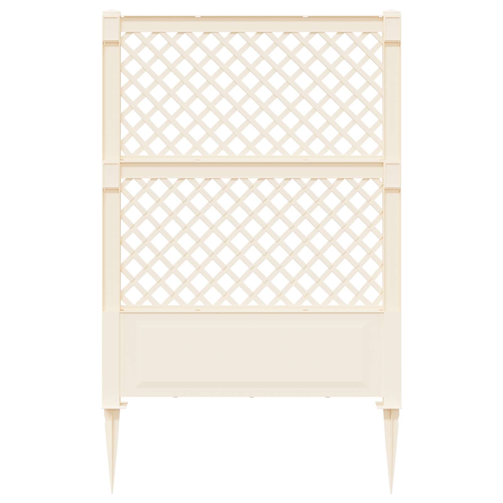 vidaXL Trellis met Spike Wit 99 x 6 x 165 cm PP