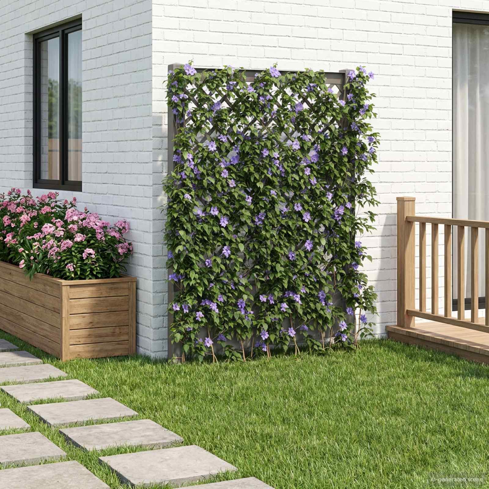 vidaXL Trellis met Spike Wit 99 x 6 x 165 cm PP