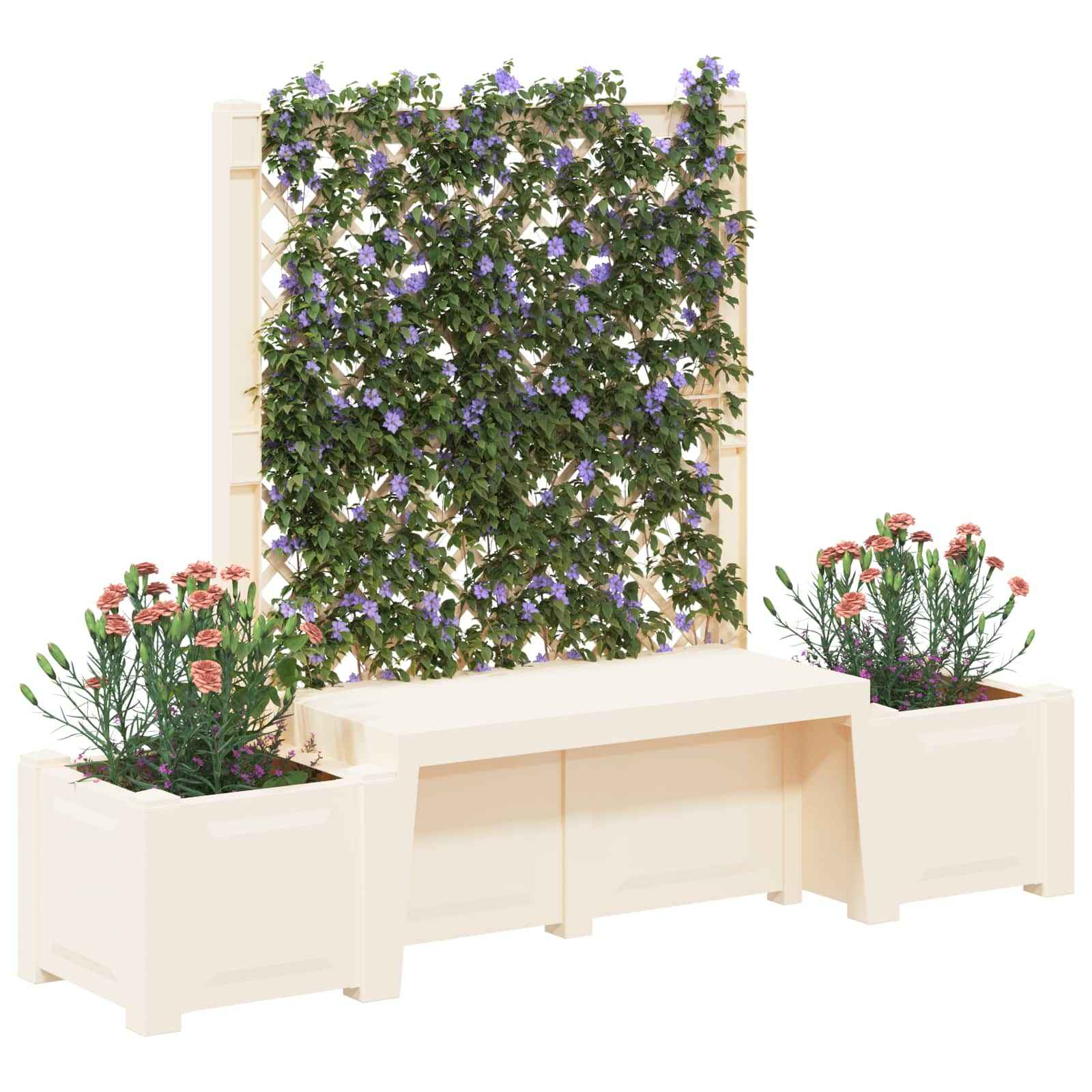 vidaXL Tuinstoel Kopenhagen Wit 173 x 49 x 135,5 cm PP