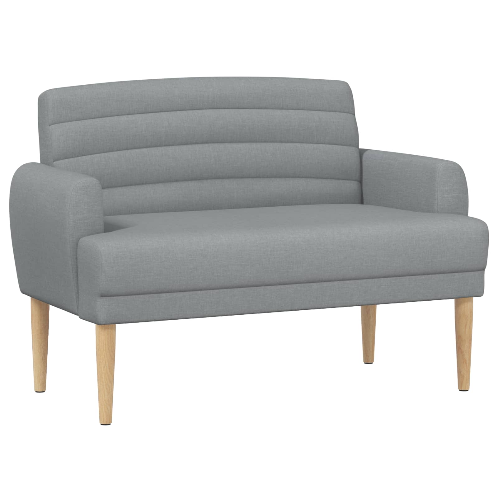 vidaXL Loungebank met knopencomfort Lichtgrijs 116 x 67 x 80 cm Stof