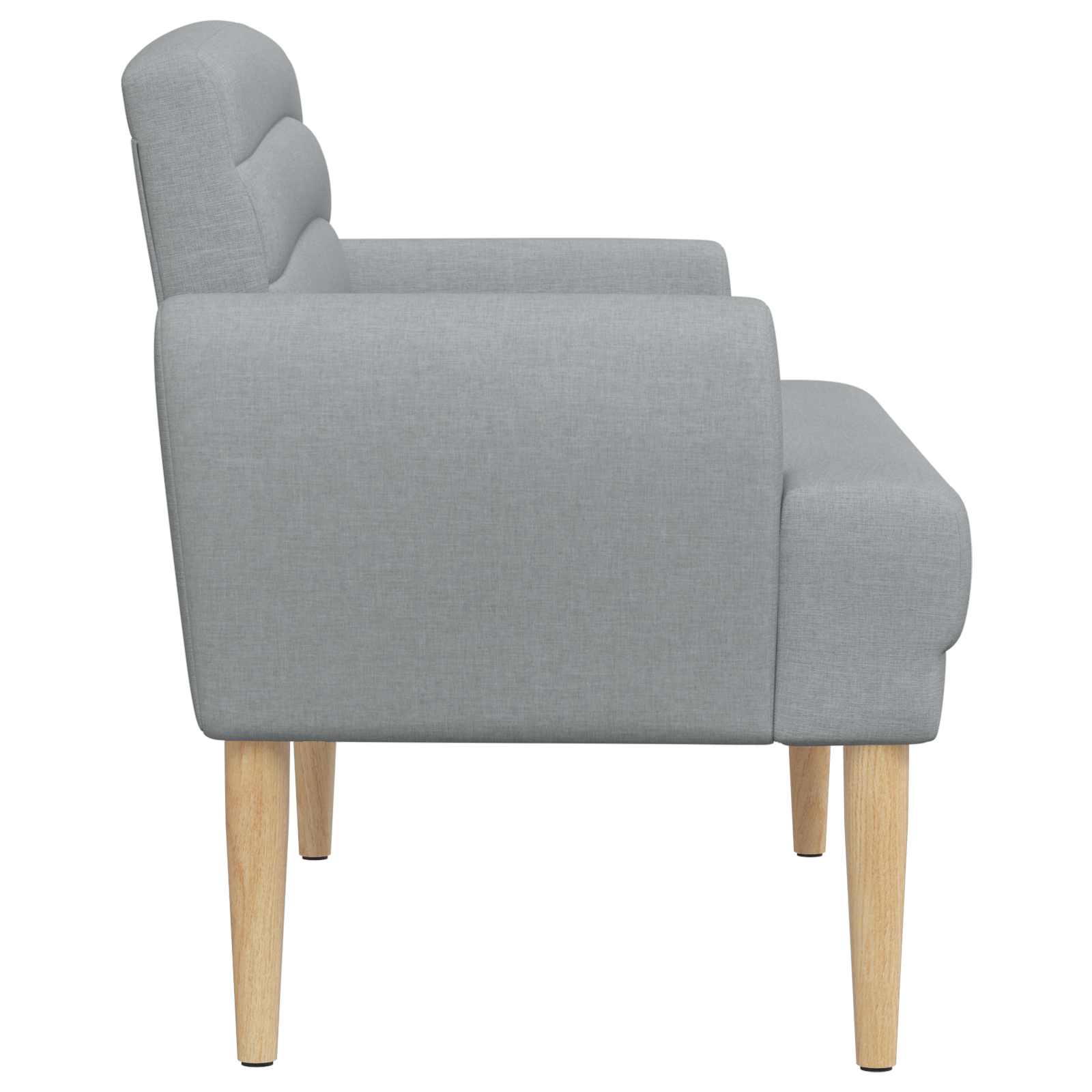vidaXL Loungebank met knopencomfort Lichtgrijs 116 x 67 x 80 cm Stof