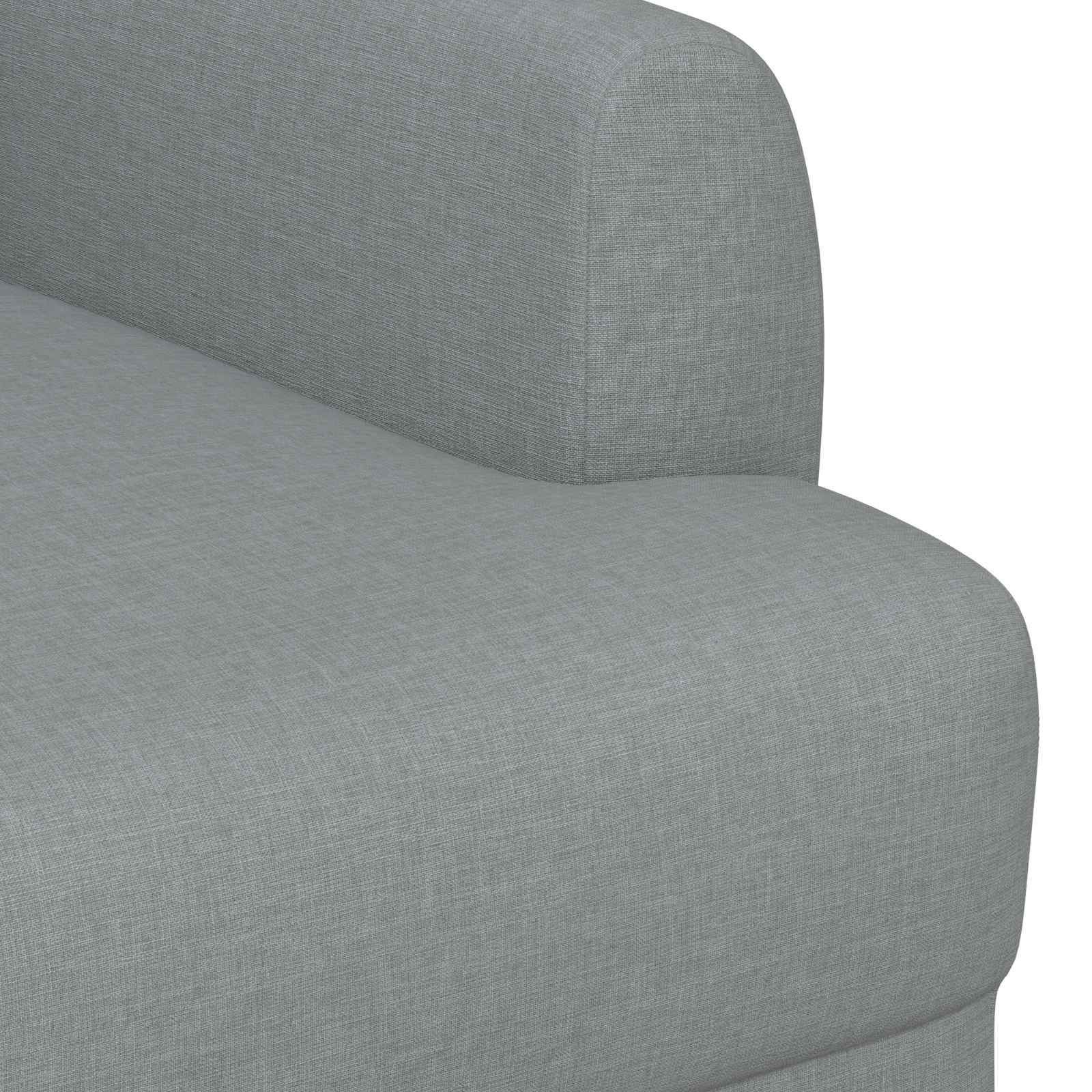 vidaXL Loungebank met knopencomfort Lichtgrijs 116 x 67 x 80 cm Stof