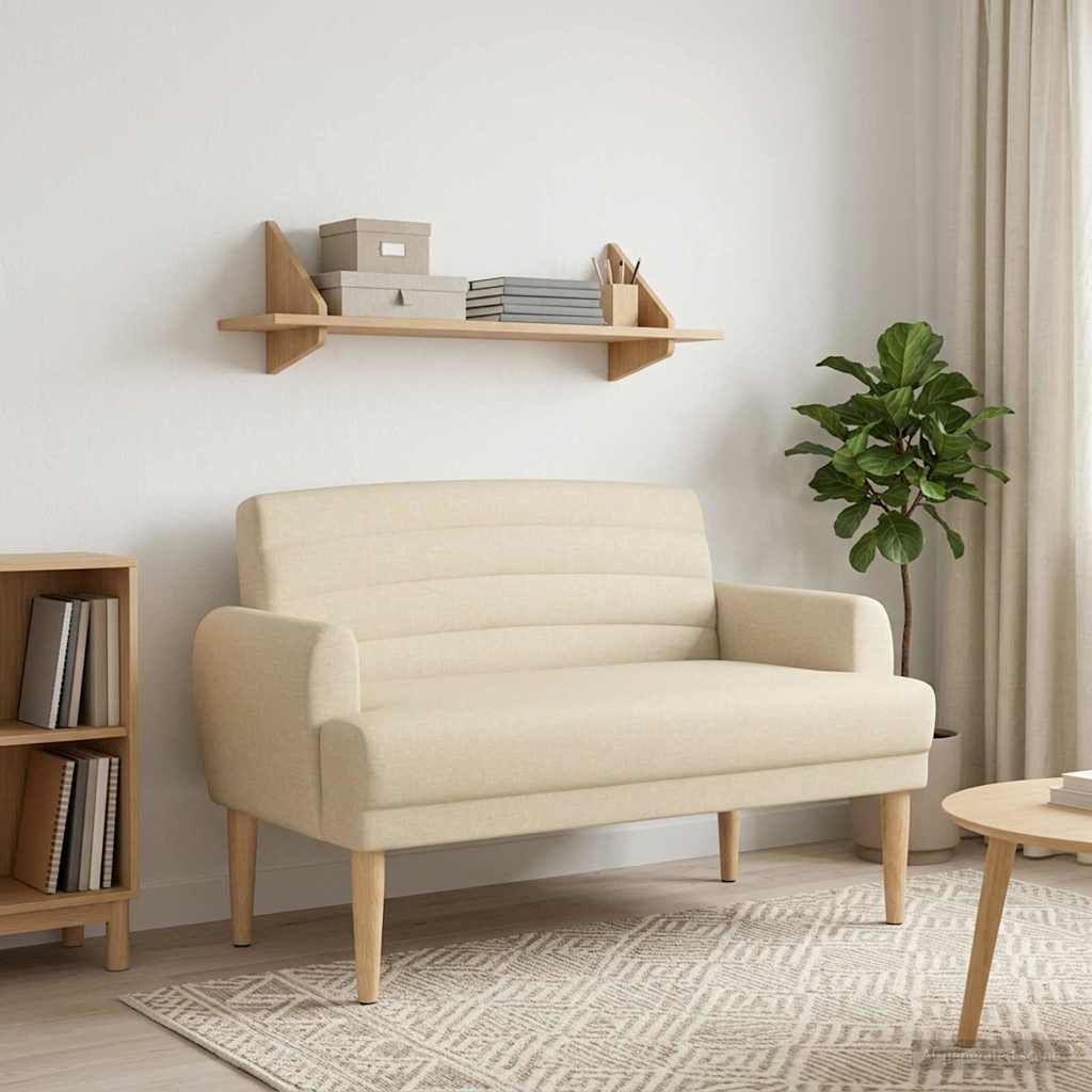 vidaXL Loungebank met knopencomfort Lichtgrijs 116 x 67 x 80 cm Stof