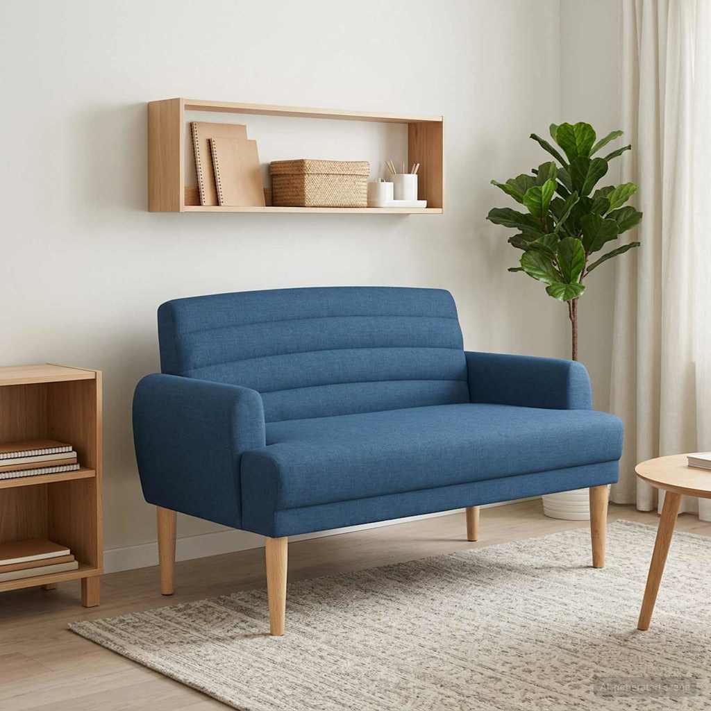 vidaXL Loungebank met knopencomfort Lichtgrijs 116 x 67 x 80 cm Stof