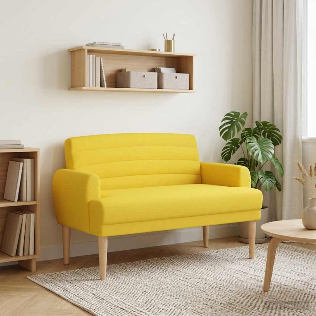 vidaXL Loungebank met knopencomfort Lichtgrijs 116 x 67 x 80 cm Stof