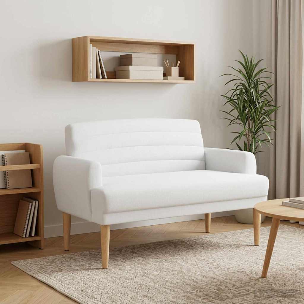 vidaXL Loungebank met knopencomfort Lichtgrijs 116 x 67 x 80 cm Stof