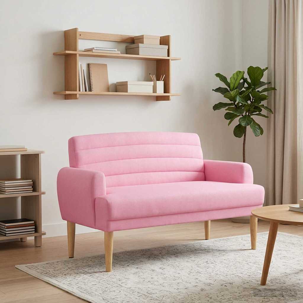 vidaXL Loungebank met knopencomfort Lichtgrijs 116 x 67 x 80 cm Stof