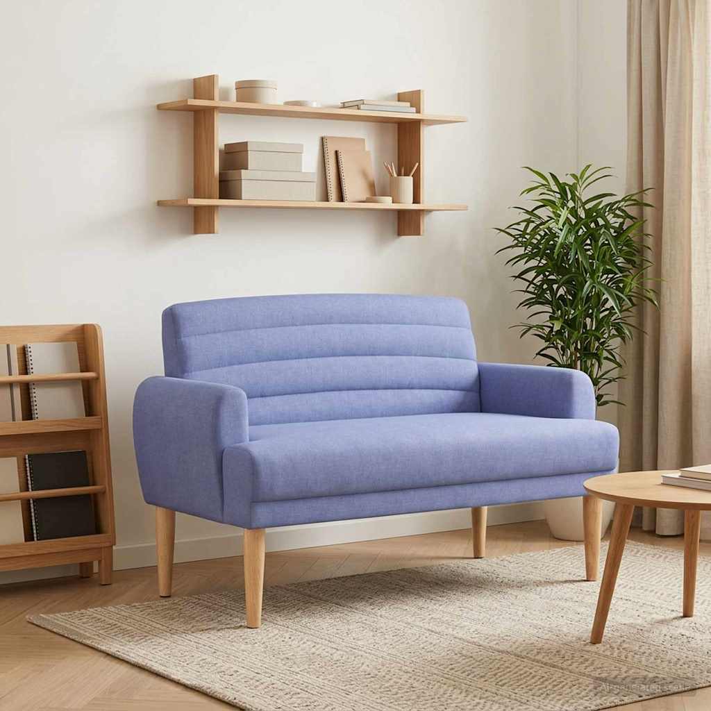 vidaXL Loungebank met knopencomfort Lichtgrijs 116 x 67 x 80 cm Stof