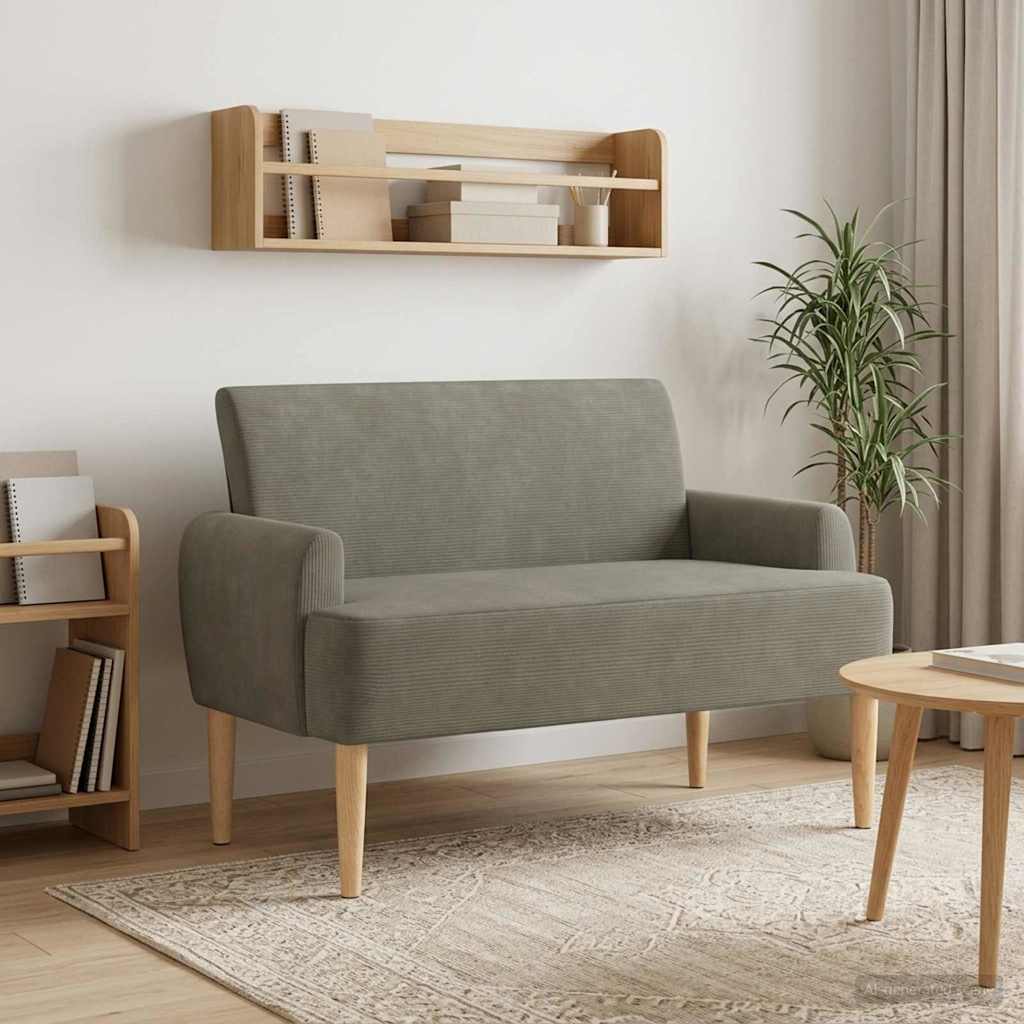 vidaXL Loungebank met knopencomfort Lichtgrijs 116 x 67 x 81 cm