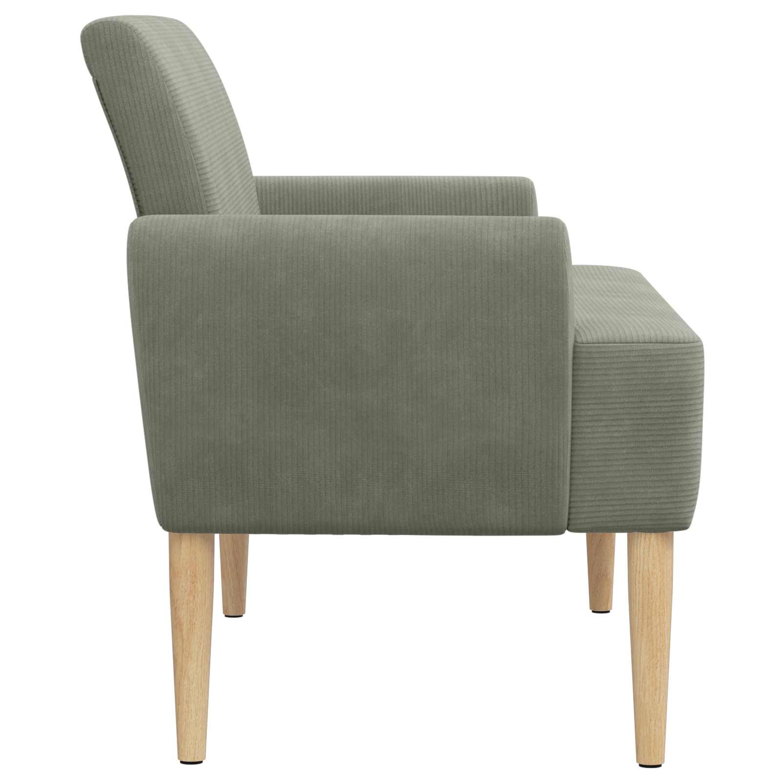 vidaXL Loungebank met knopencomfort Lichtgrijs 116 x 67 x 81 cm