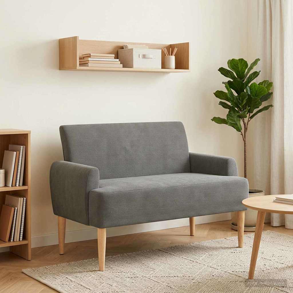 vidaXL Loungebank met knopencomfort Lichtgrijs 116 x 67 x 81 cm