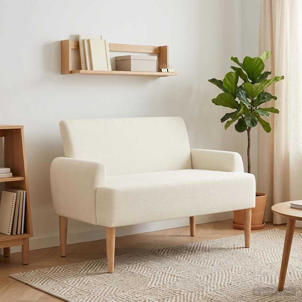 vidaXL Loungebank met knopencomfort Lichtgrijs 116 x 67 x 81 cm