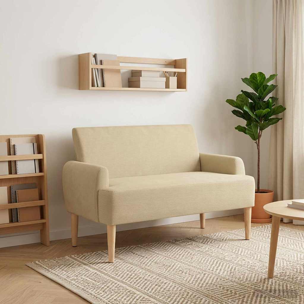 vidaXL Loungebank met knopencomfort Lichtgrijs 116 x 67 x 81 cm