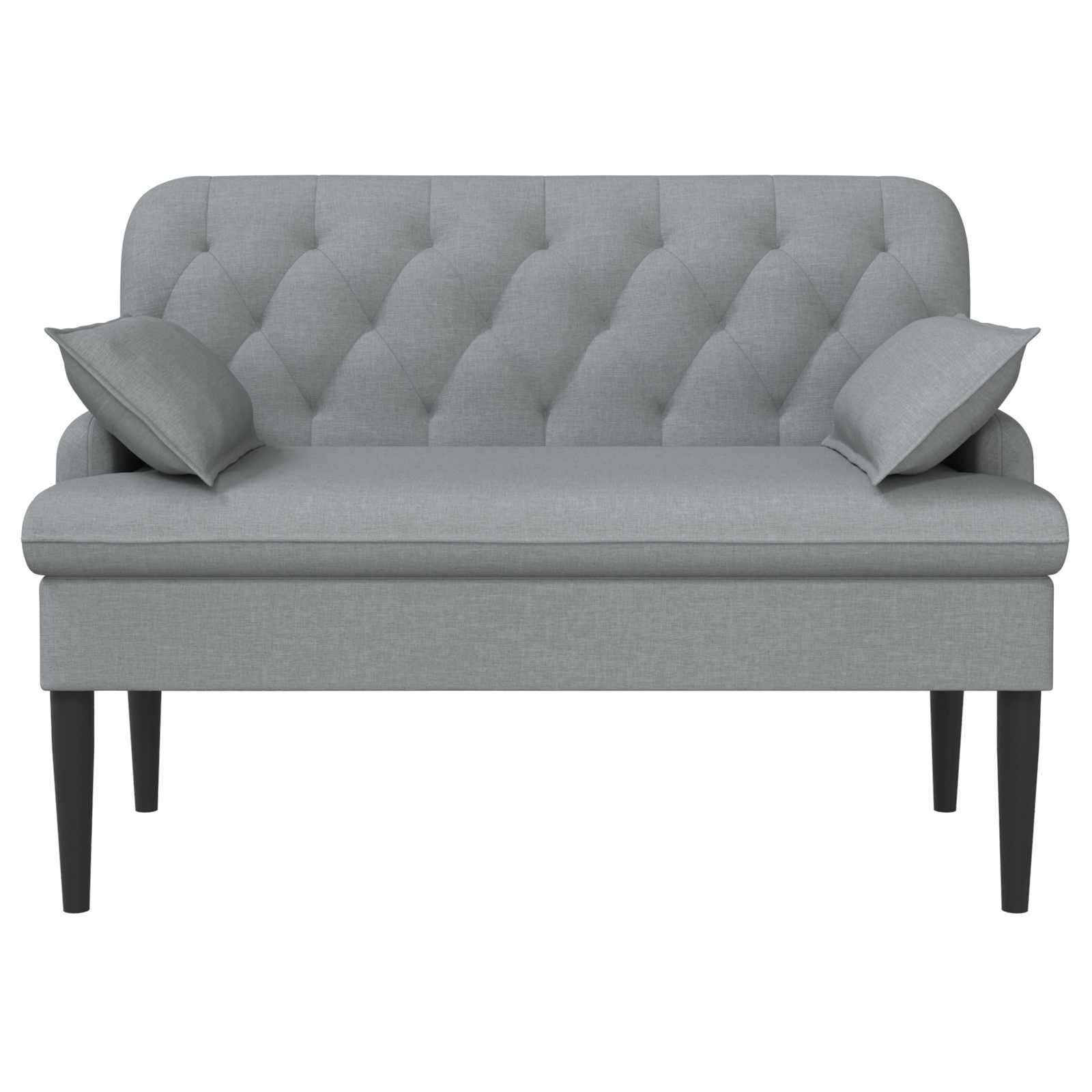 vidaXL Loungebank met knopencomfort Lichtgrijs 111 x 68 x 80 cm Stof