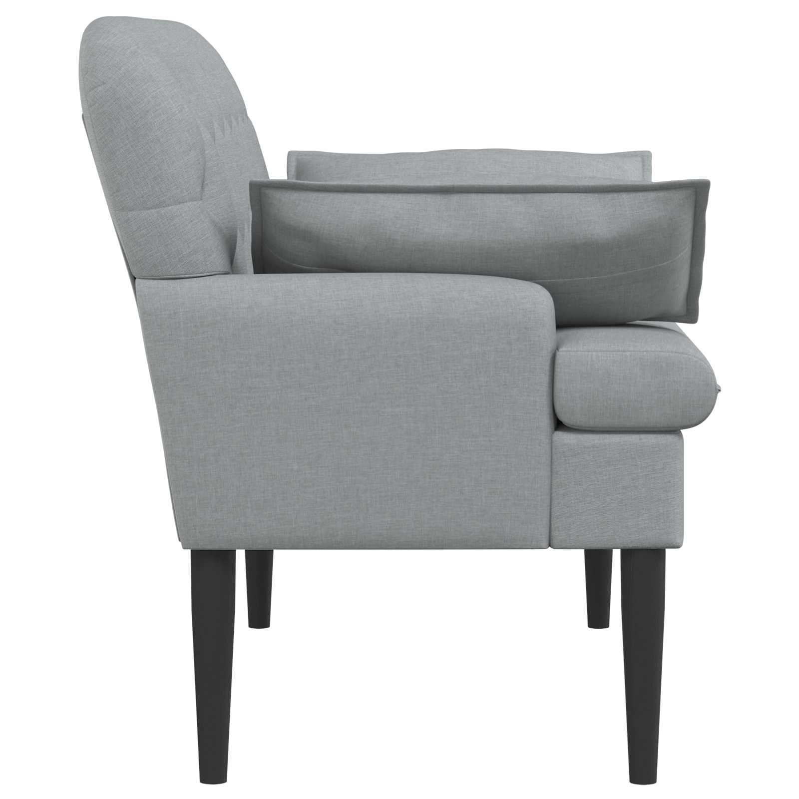 vidaXL Loungebank met knopencomfort Lichtgrijs 111 x 68 x 80 cm Stof