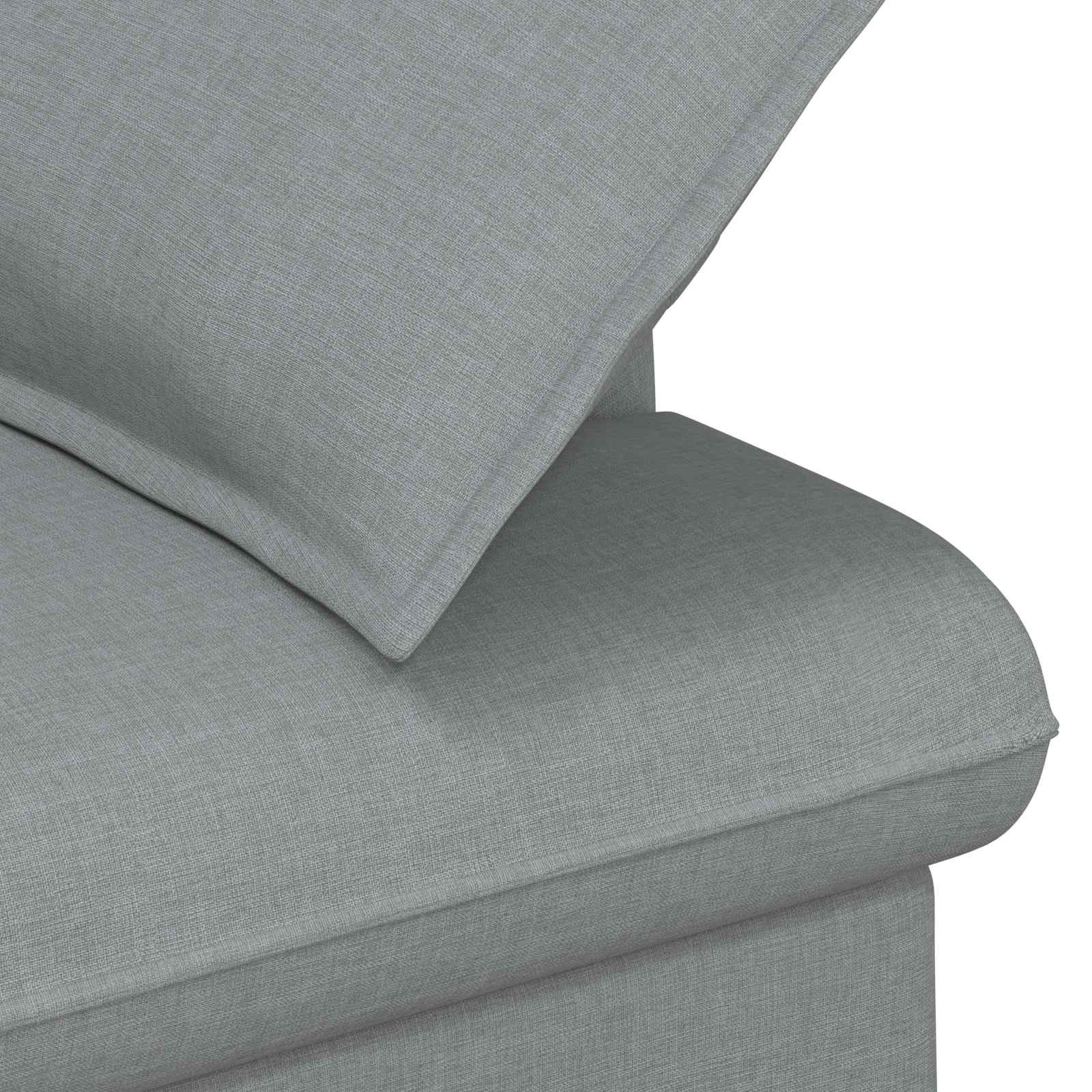 vidaXL Loungebank met knopencomfort Lichtgrijs 111 x 68 x 80 cm Stof