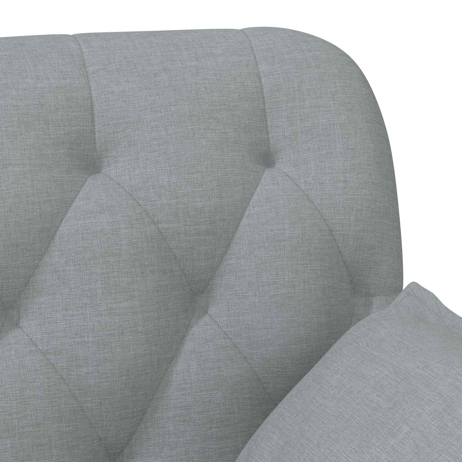 vidaXL Loungebank met knopencomfort Lichtgrijs 111 x 68 x 80 cm Stof