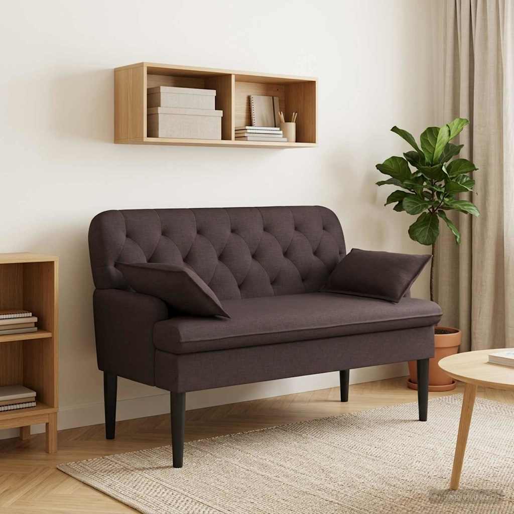 vidaXL Loungebank met knopencomfort Lichtgrijs 111 x 68 x 80 cm Stof