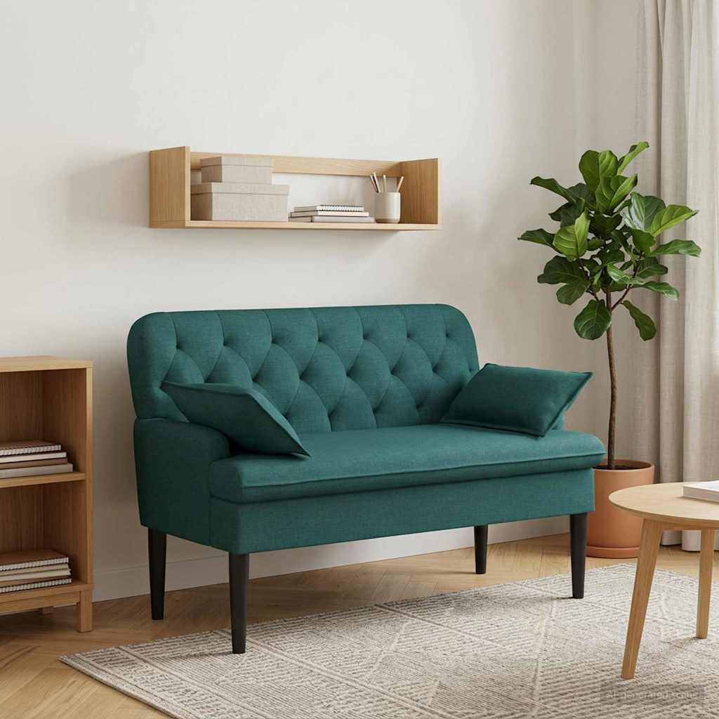 vidaXL Loungebank met knopencomfort Lichtgrijs 111 x 68 x 80 cm Stof