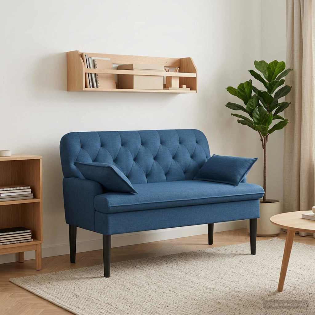 vidaXL Loungebank met knopencomfort Lichtgrijs 111 x 68 x 80 cm Stof