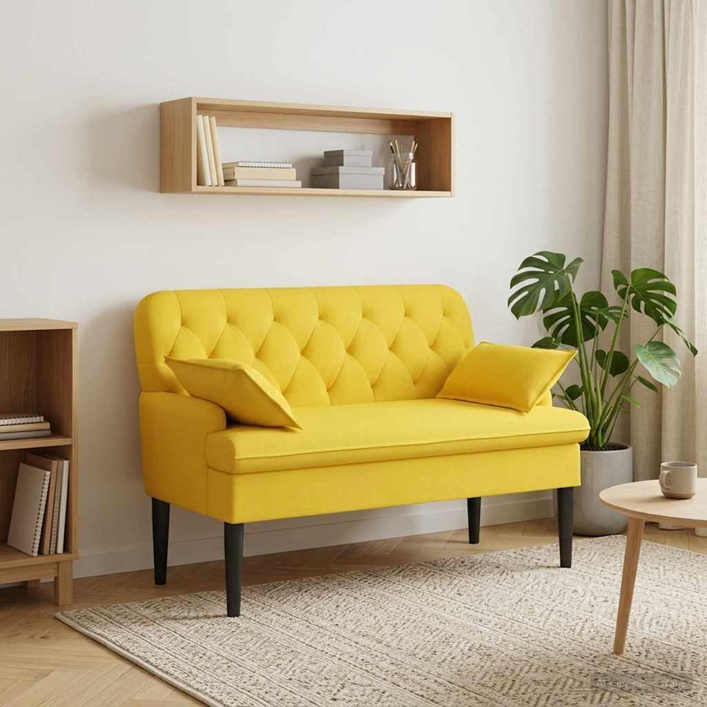 vidaXL Loungebank met knopencomfort Lichtgrijs 111 x 68 x 80 cm Stof
