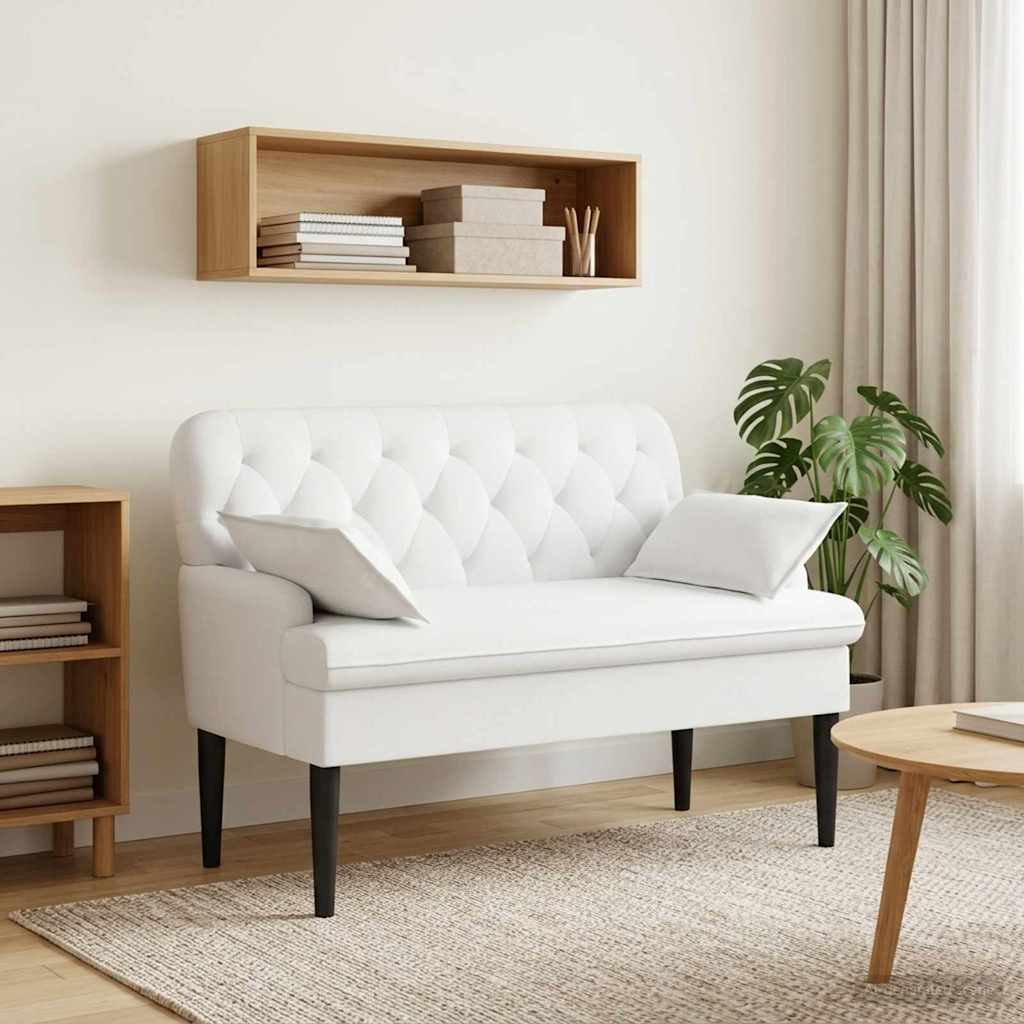 vidaXL Loungebank met knopencomfort Lichtgrijs 111 x 68 x 80 cm Stof