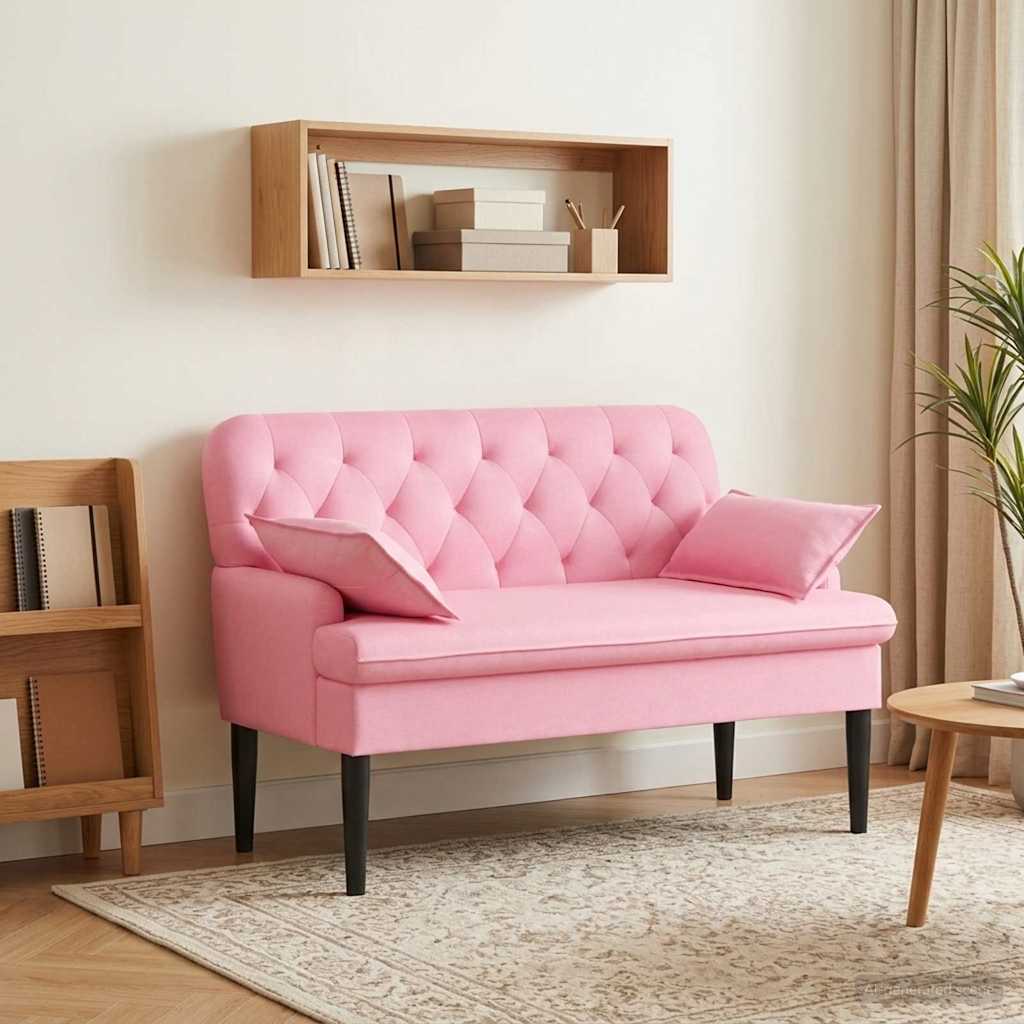 vidaXL Loungebank met knopencomfort Lichtgrijs 111 x 68 x 80 cm Stof