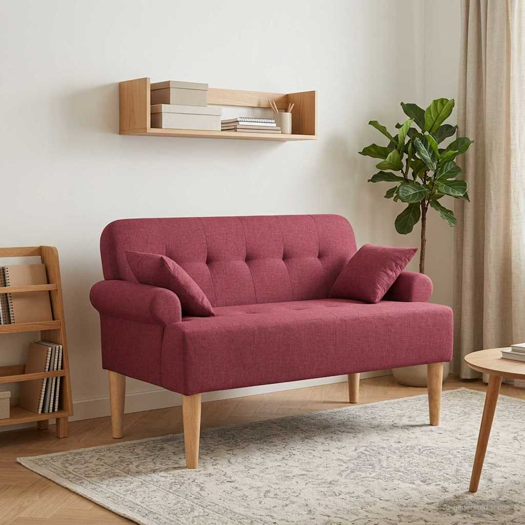 vidaXL Loungebank met knopencomfort Zwart 120 x 65 x 79 cm Stof