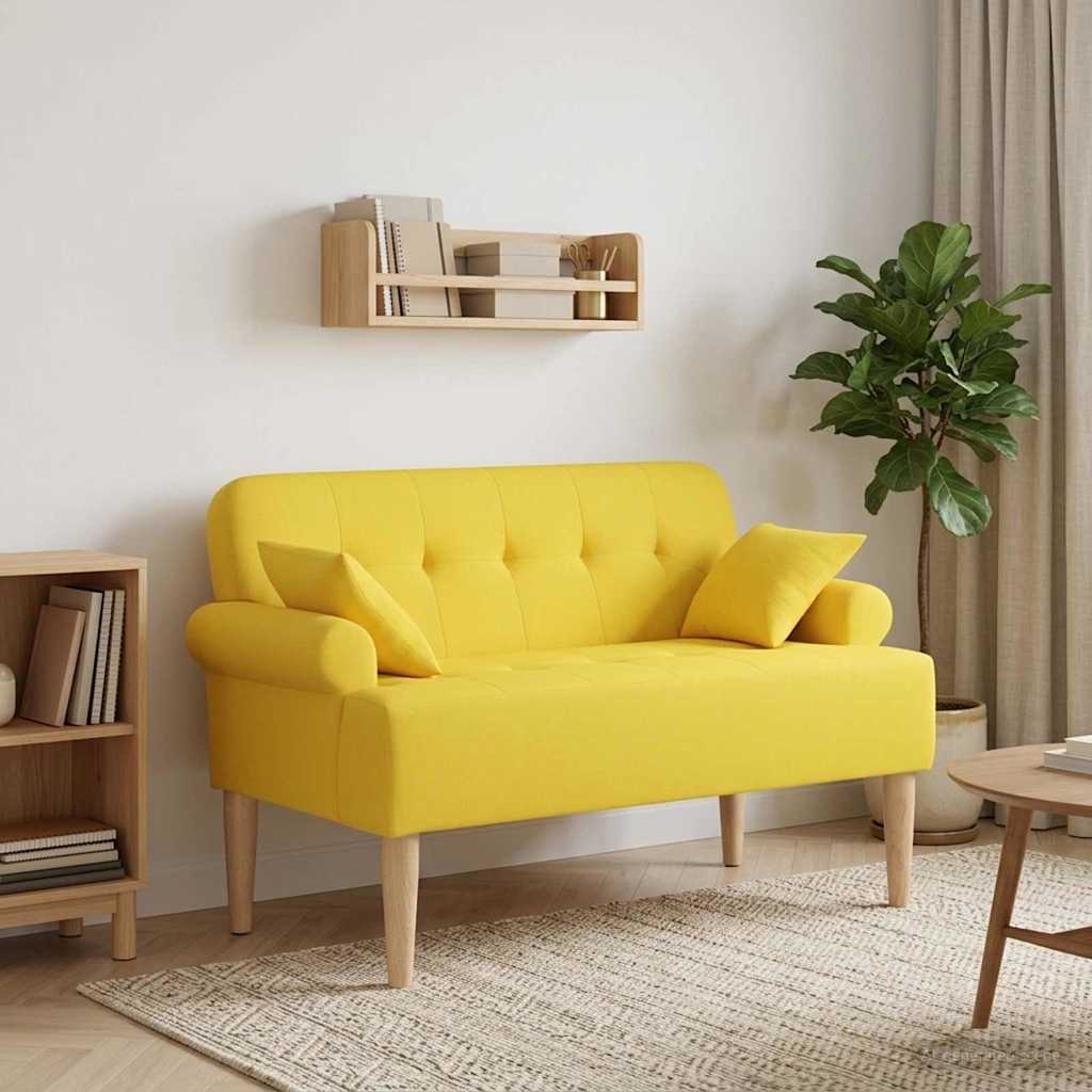 vidaXL Loungebank met knopencomfort Zwart 120 x 65 x 79 cm Stof