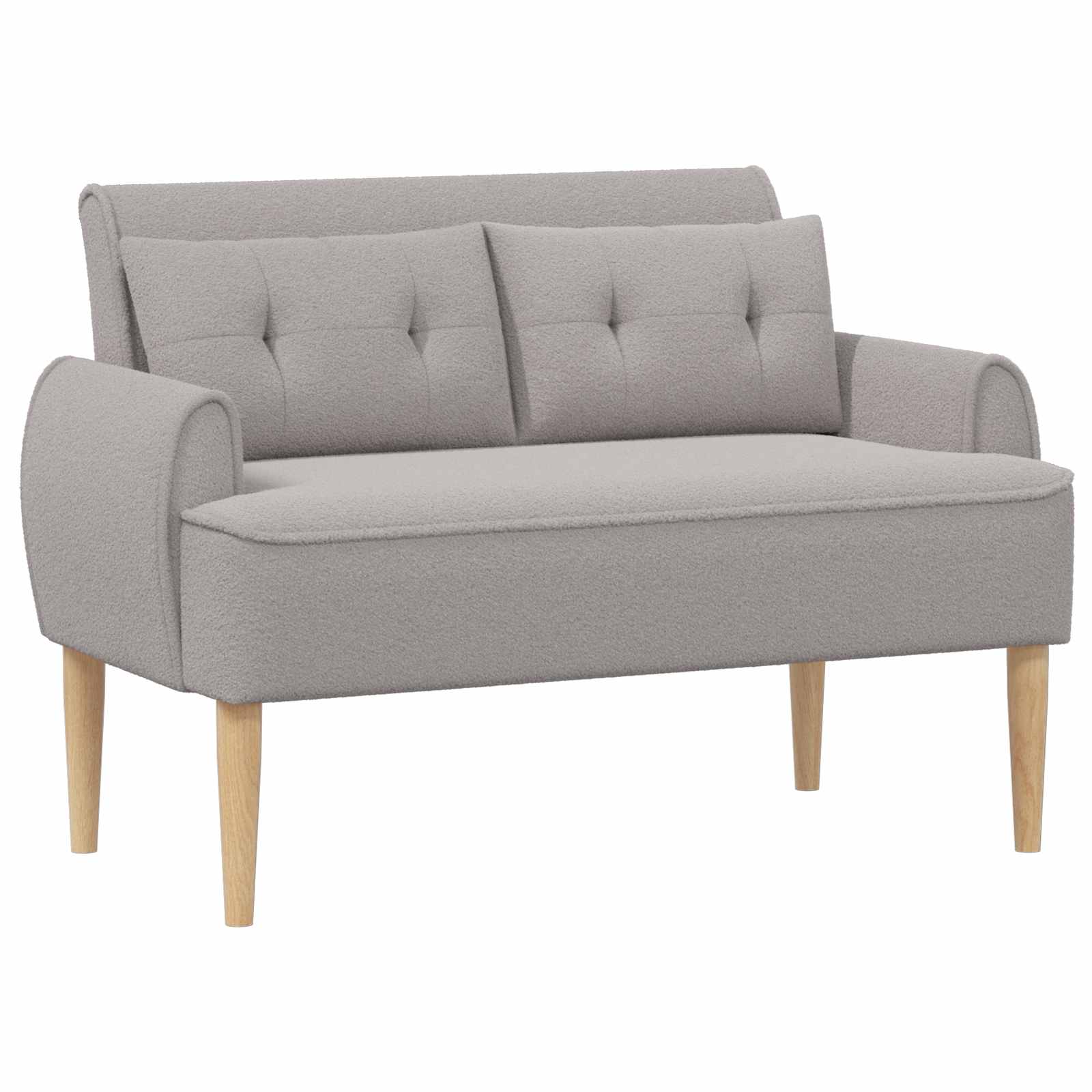 vidaXL Loungebank met knopencomfort Crèmekleurig 117 x 67 x 77 cm