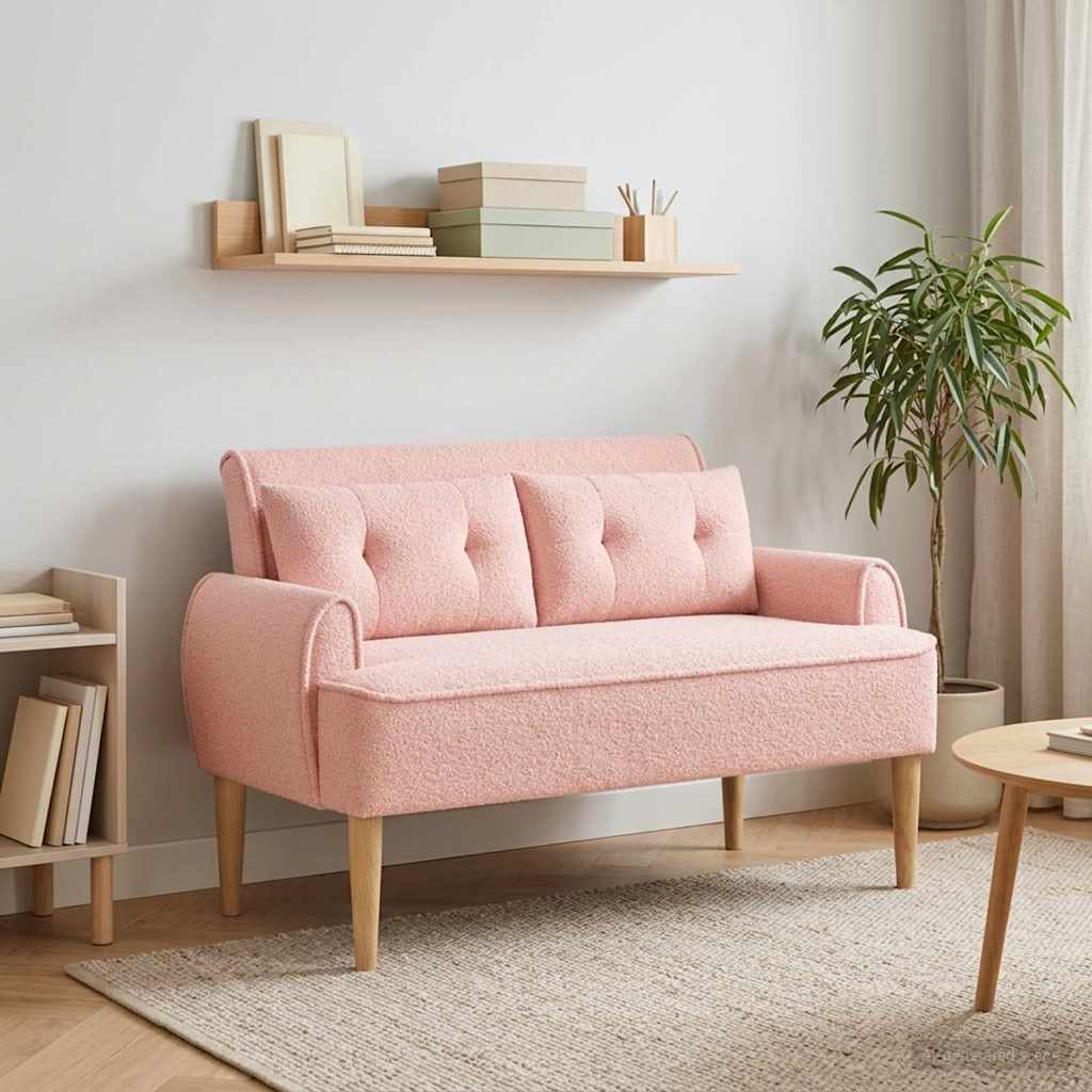 vidaXL Loungebank met knopencomfort Crèmekleurig 117 x 67 x 77 cm