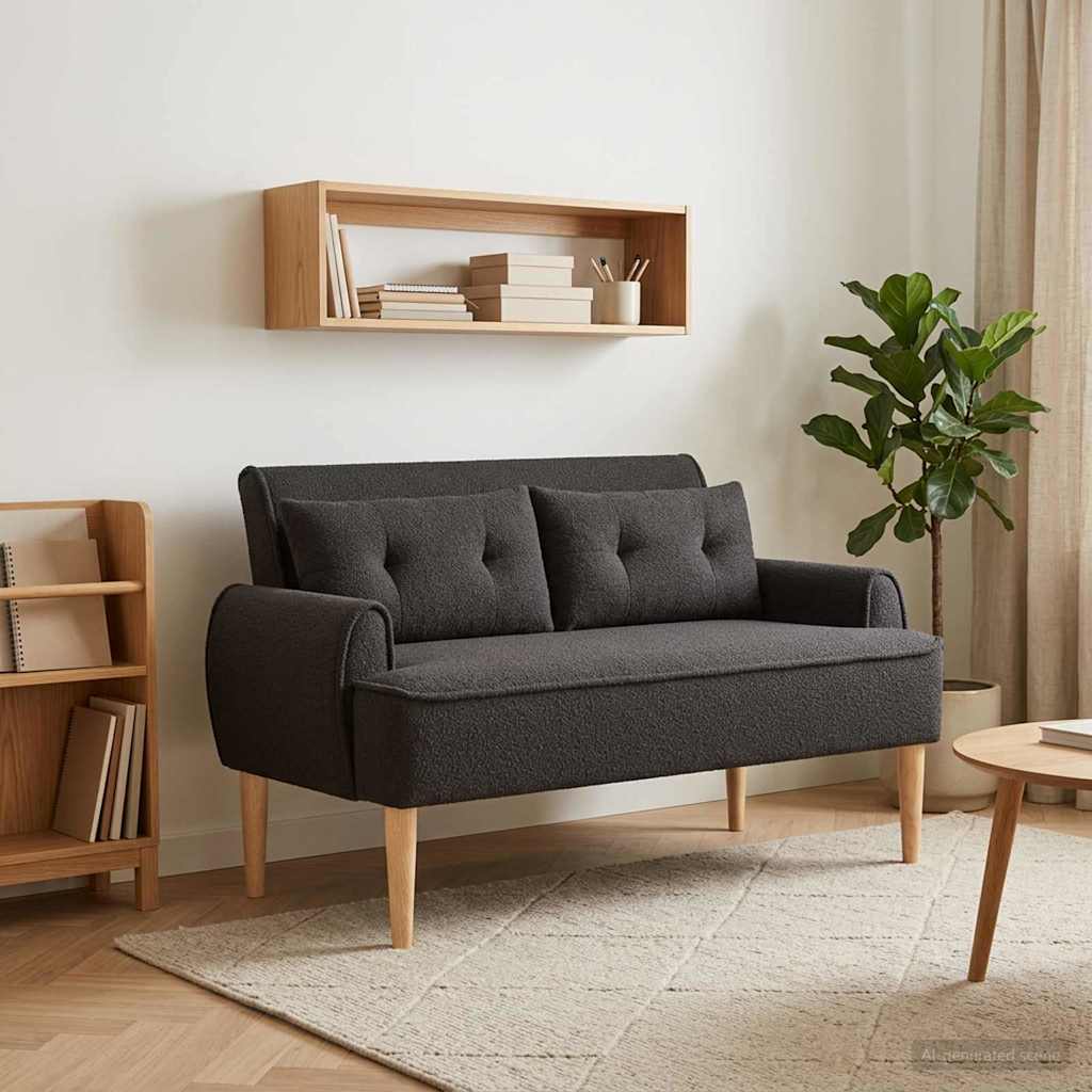 vidaXL Loungebank met knopencomfort Crèmekleurig 117 x 67 x 77 cm