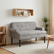 vidaXL Loungebank met knopencomfort Lichtgrijs 120 x 66 x 78 cm