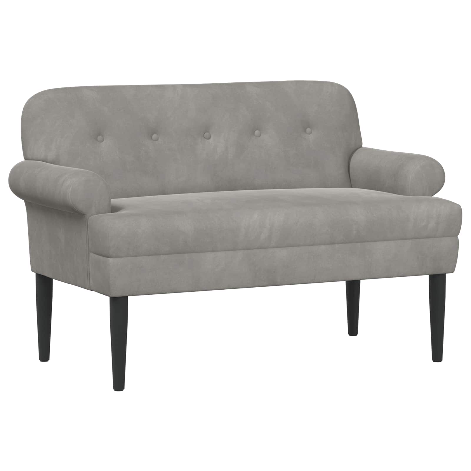 vidaXL Loungebank met knopencomfort Lichtgrijs 120 x 66 x 78 cm