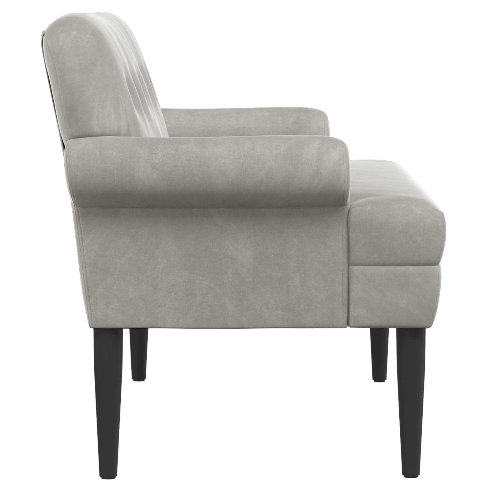 vidaXL Loungebank met knopencomfort Lichtgrijs 120 x 66 x 78 cm