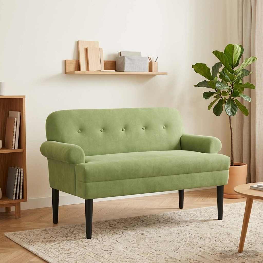 vidaXL Loungebank met knopencomfort Lichtgrijs 120 x 66 x 78 cm