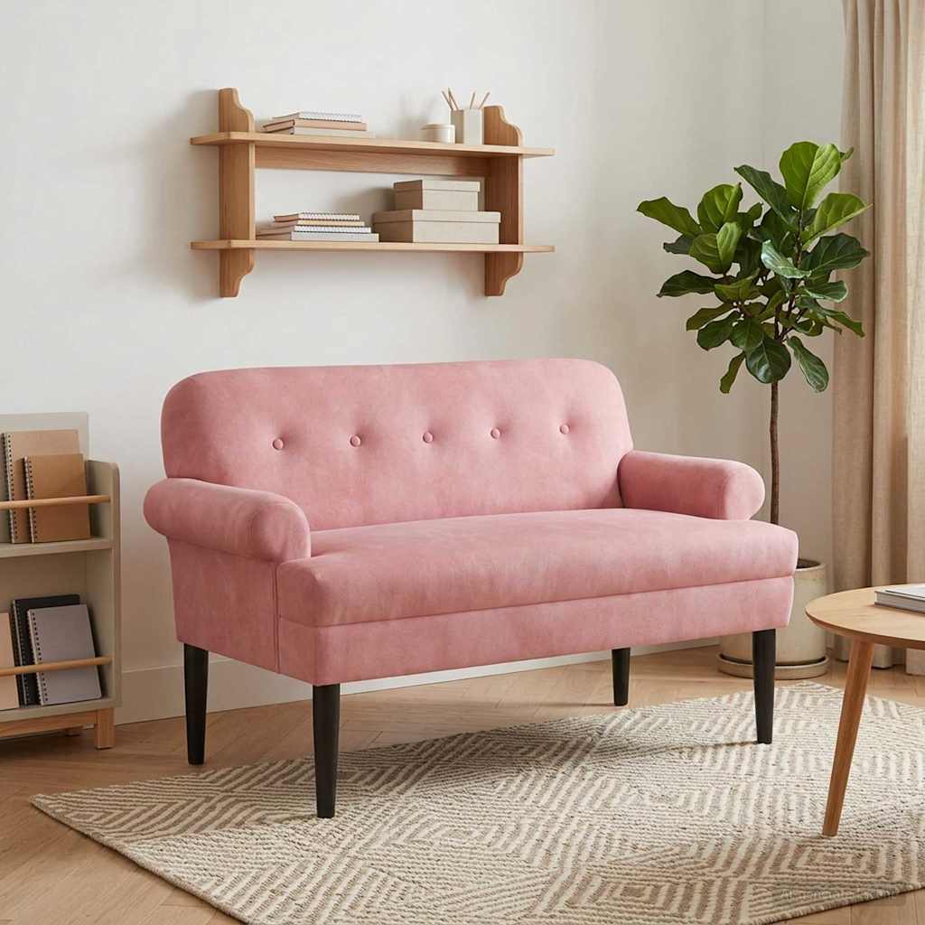vidaXL Loungebank met knopencomfort Lichtgrijs 120 x 66 x 78 cm