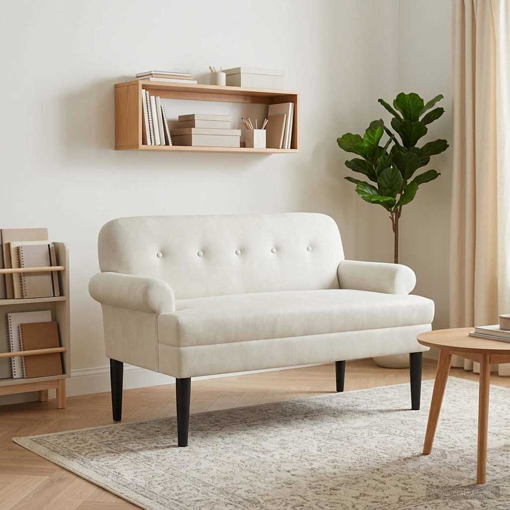 vidaXL Loungebank met knopencomfort Lichtgrijs 120 x 66 x 78 cm