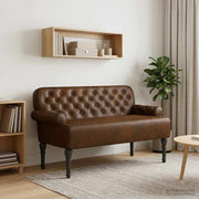 vidaXL Loungebank met knopencomfort Bruin 120 x 65 x 78 cm