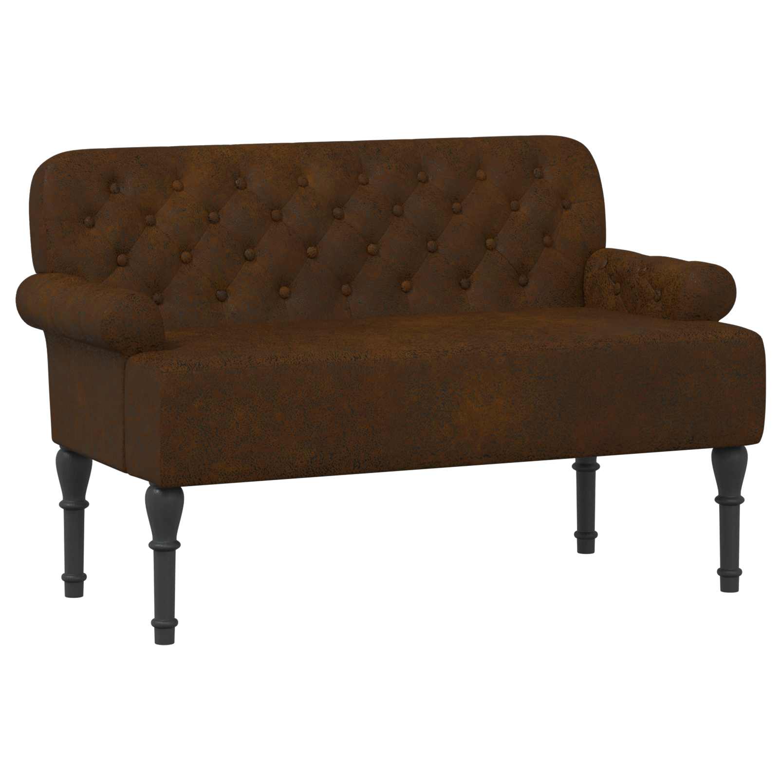 vidaXL Loungebank met knopencomfort Bruin 120 x 65 x 78 cm