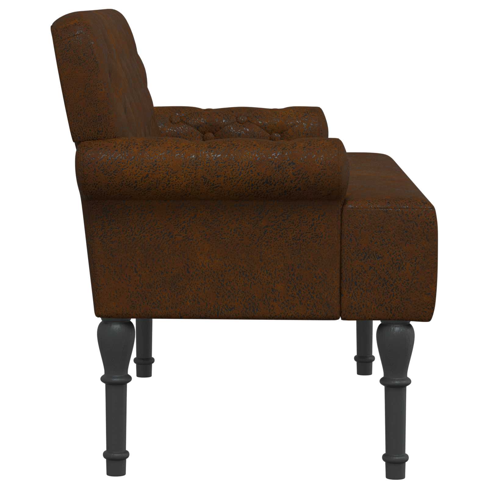 vidaXL Loungebank met knopencomfort Bruin 120 x 65 x 78 cm
