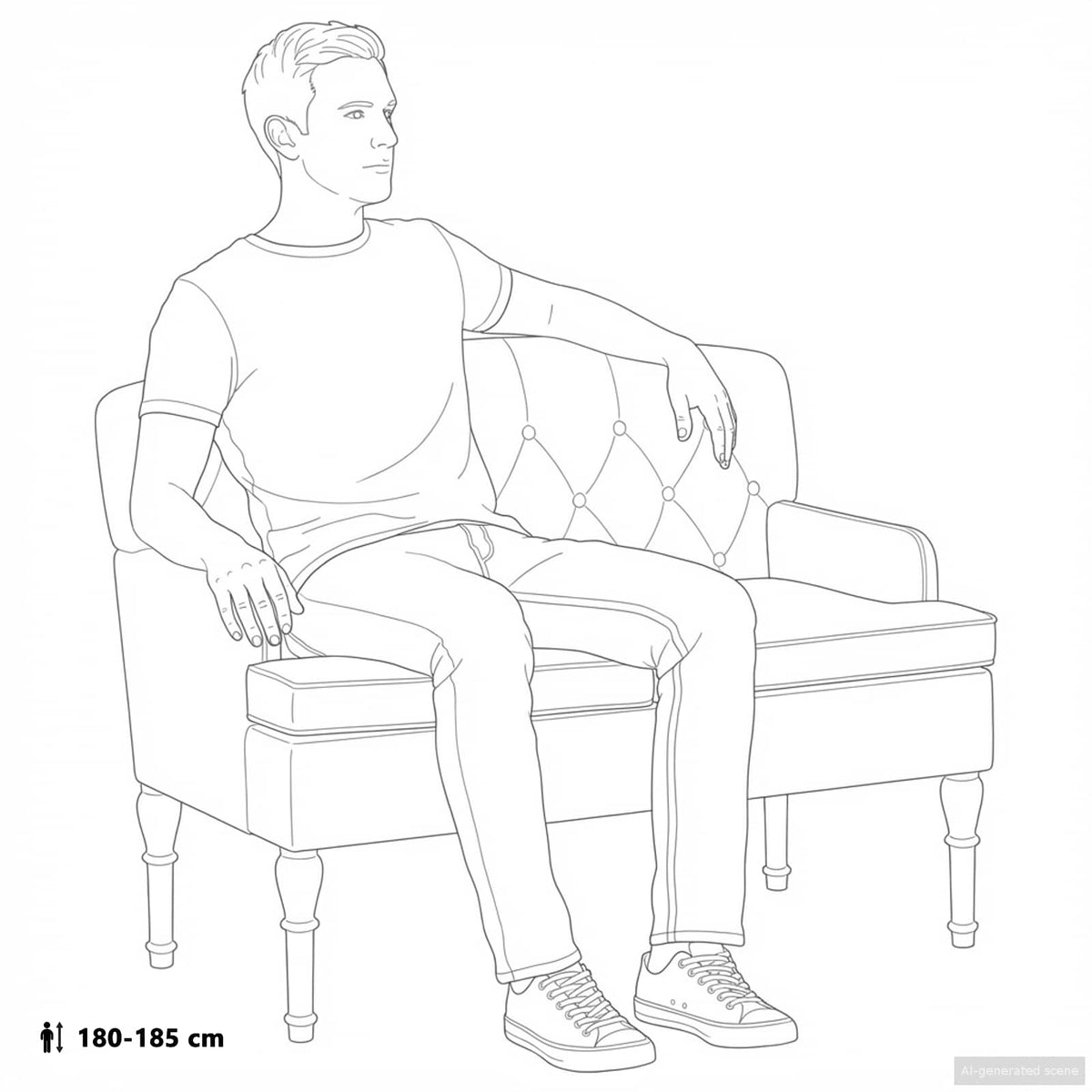 vidaXL Loungebank met knopencomfort Lichtgrijs 111 x 65 x 79 cm