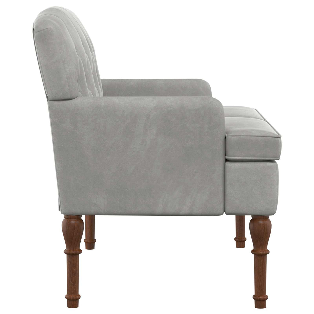 vidaXL Loungebank met knopencomfort Lichtgrijs 111 x 65 x 79 cm