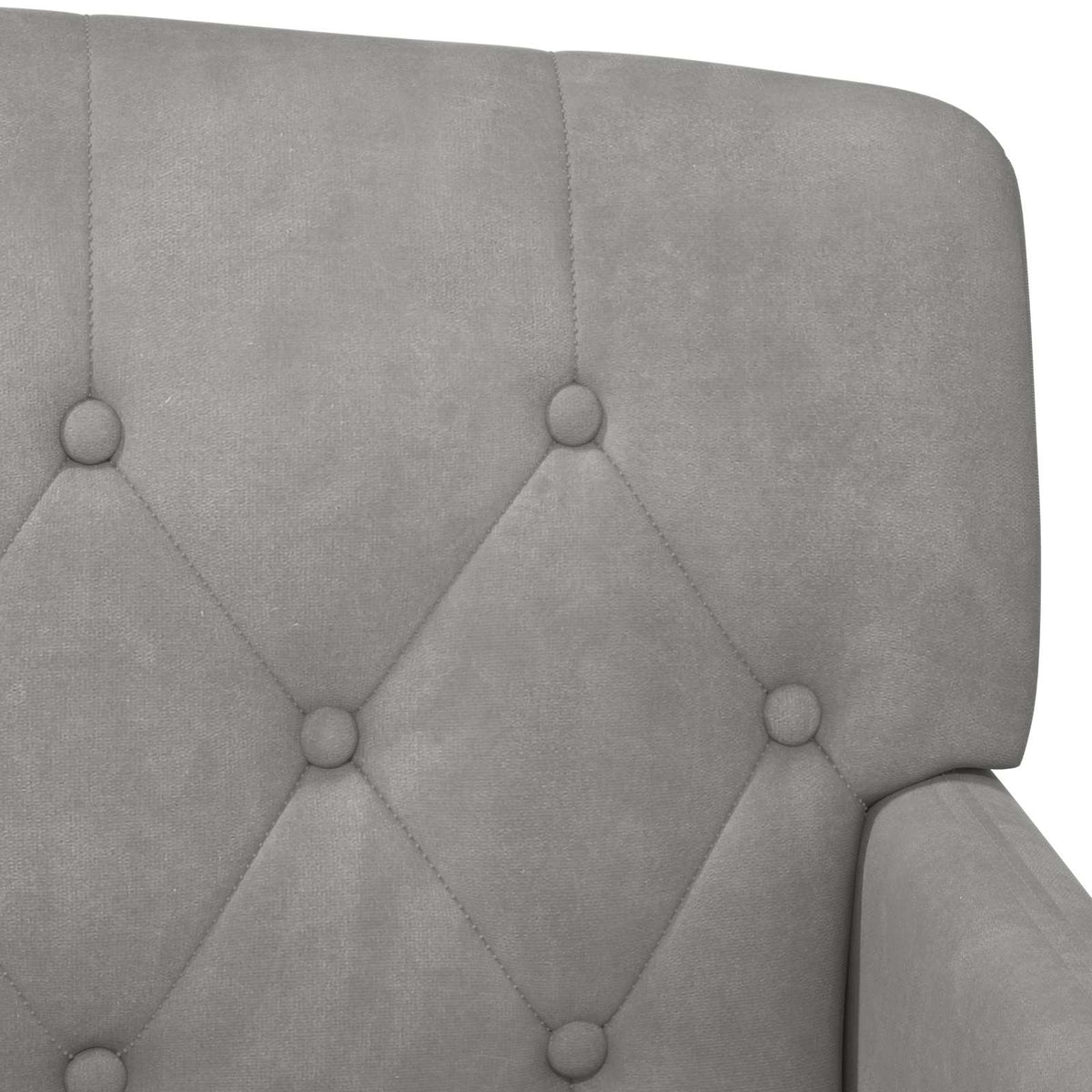 vidaXL Loungebank met knopencomfort Lichtgrijs 111 x 65 x 79 cm
