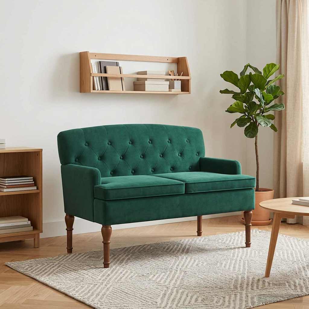 vidaXL Loungebank met knopencomfort Lichtgrijs 111 x 65 x 79 cm
